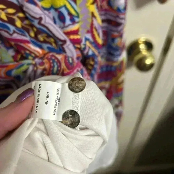 Fig and Flower Anthropologie Tunic Lined Dress Women’s Size Small Paisley Boho - Picture 6 of 7